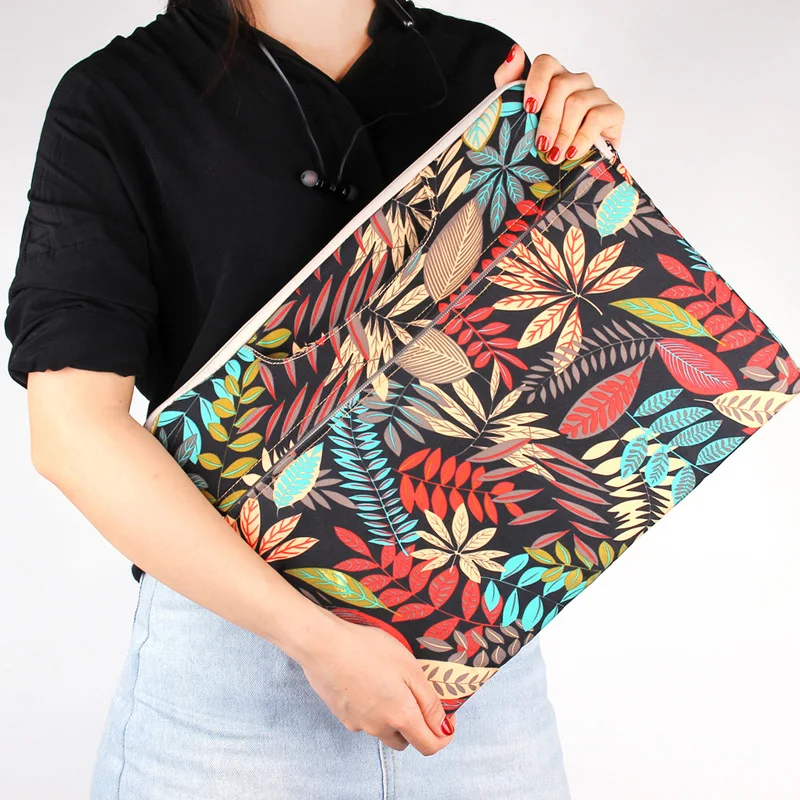 Fashion Laptop Bag for MacBook Air Pro 13 11 15 15.6 inch Canvas PC Notebook Case Laptop Sleeve Handbag for woman man Computer