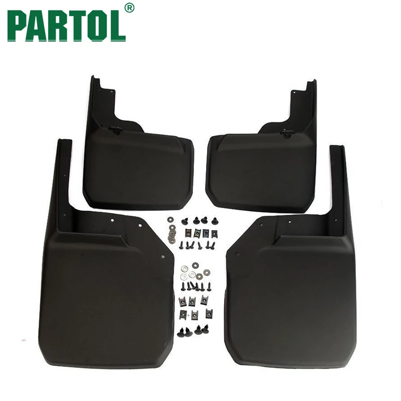 

Partol 4 Pcs/Set ABS Splash Guards Mud Flaps Front Rear Black Mudguard For Jeep Wrangler JK 2007-2015 Left Right Car Accessories