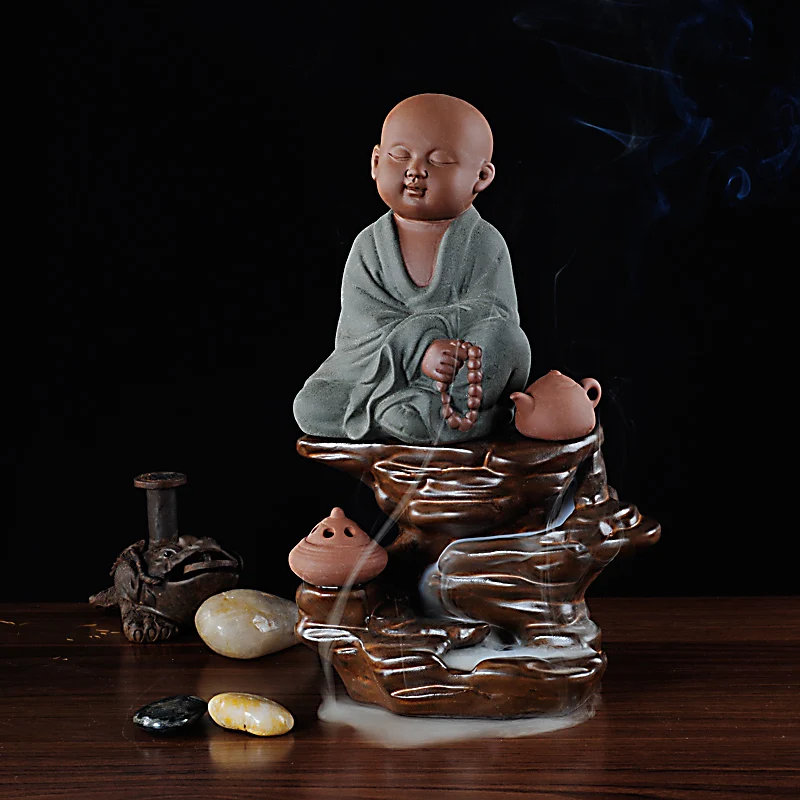 

Ceramic incense burner back Q novices cone incense Tower waterfall tour smoked fragrance of sandalwood furnace promotion
