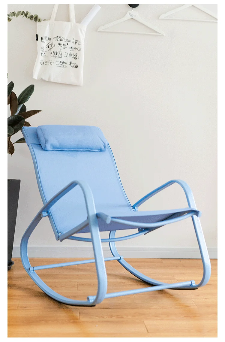 Скандинавский стиль, простое кресло-качалка для взрослых, кресло-качалка, ленивое кресло для отдыха, обеденное кресло с открытой спиной