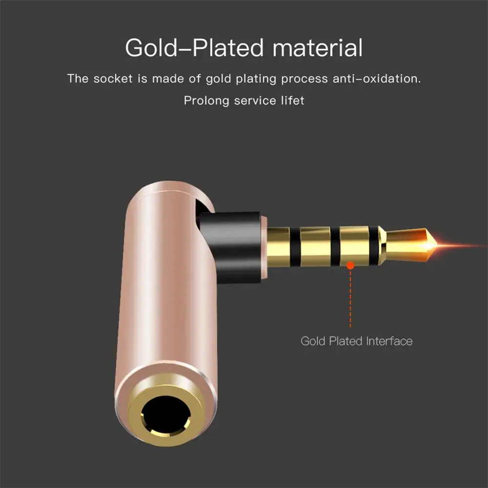 90 Degree 3.5mm Elbow Right Angle Male To Female Header Adapter 4 Section L Headphone Audio Converter | Электроника