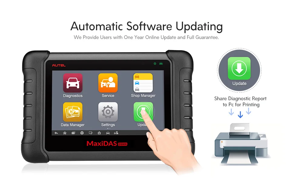 Autel Дистрибьютор autel MaxiDas DS808 автоматический диагностический инструмент OBD2 сканер ключ программист OBD Автомобильный инструмент обновление autel DS708
