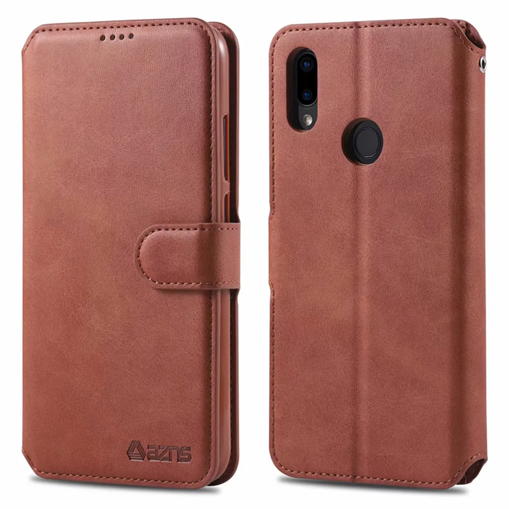 Чехол книжка AZNS из натуральной кожи для Xiaomi Redmi Note 7 6 6A 6Pro 8 5 Plus роскошный Слот карт