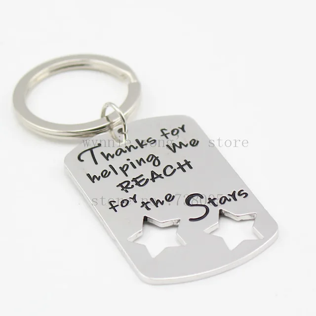 teacher coach appreciation keychain thanks for helping me reach for