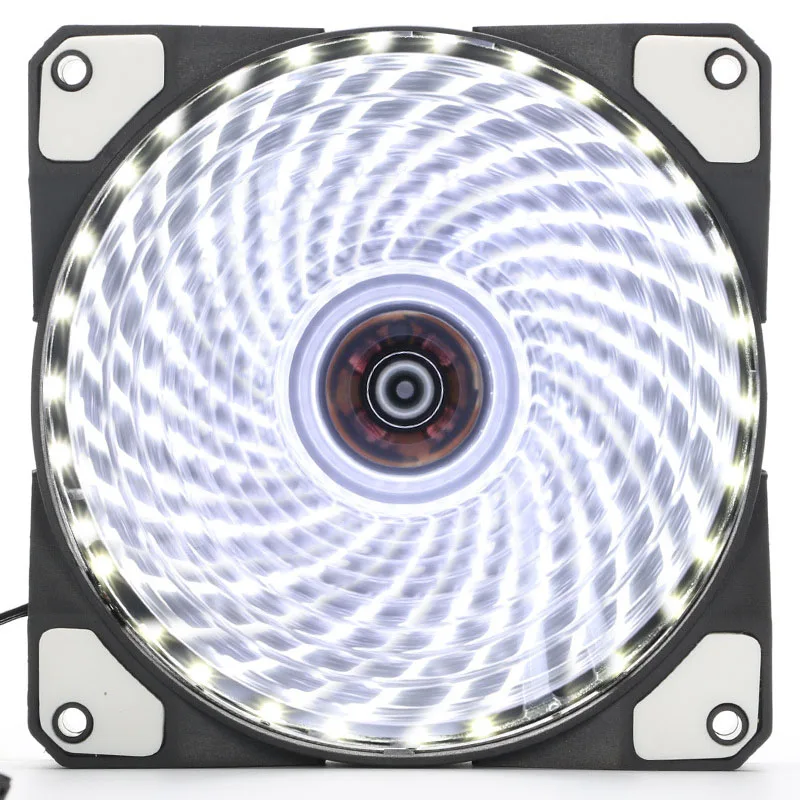 120mm PC Computer 16dB Ultra Silent 33LEDs Case Fan Heatsink Cooler Cooling w/ Anti-Vibration 12CM Fan 12VDC 3P IDE 4pin cooling fan