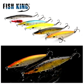 

Fish King 90-150mm popper pencil lures long cast pencil baits floating fishing for topwater lure noeby top water lure ice fish