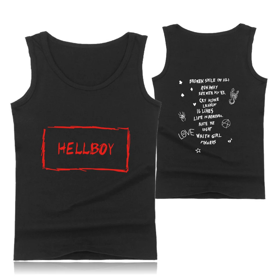 

New Lil Peep Men Tank Cotton Top Undershirt T Shirts Hot Black Men/Women Lil Peep LOVE Print Tank Fitness Wrestling Wild Clothes