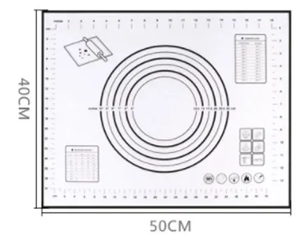 Baking Tool High Temperature Resistance Kitchen Kneading Pad Surface Mat Large Anti Slip Rolling Plate Silica Pad - Цвет: Белый