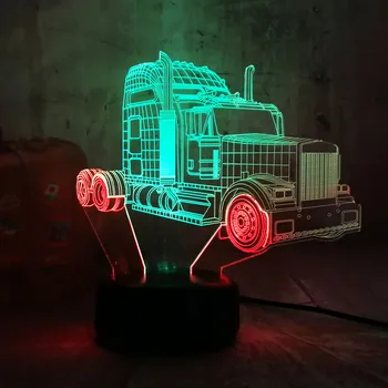 

New Cool Transformers Optimus Prime 3D LED Night Light Mixed Dual Color 7 RGB Color Change Bedroom Decoration Christmas Kid Gift