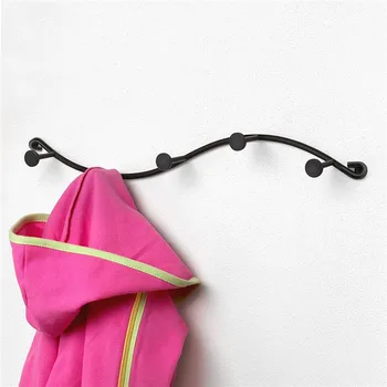 

Newest KCASA Utility 5 Hooks Single Iron Household Storage Hook Rack Key Coat Wall Hook Towel Rack Holder Bathroom Accessories