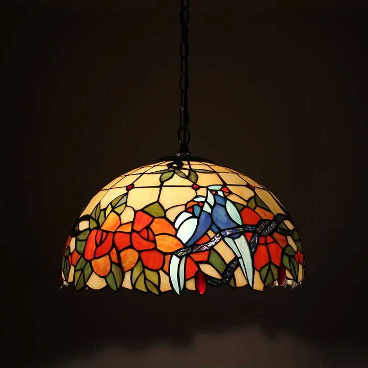 European retro Tiffanylamps stained glass restaurant chandelier bar cafe bar beauty shop entrance hall American vintage light