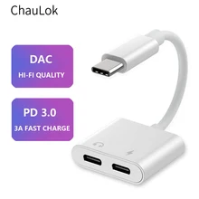 Двойной тип C USB C сплиттер с ЦАП 2 в 1 аудио и зарядки конвертер адаптер для Pixel 2 3 XL Galaxy S10 9 8 huawei P30 Pro