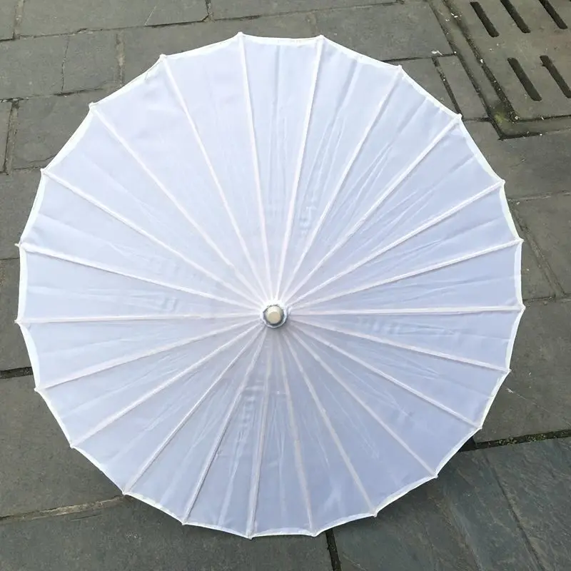 Шелковый женский зонт японская вишня Шелковый древний танцевальный Зонт декоративный зонтик китайский стиль масляной бумаги зонтик - Цвет: lily white
