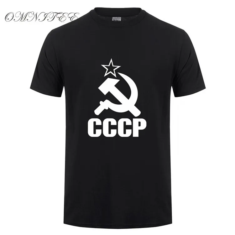 CCCP футболки для мужчин СССР КГБ человек футболка с коротким рукавом Россия футболки хлопок o-образным вырезом Топы OT-117