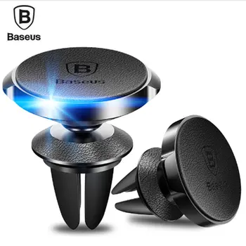 

Baseus Leather Magnetic Car Phone Holder Universal 360 Degree Mobile Phone Holder Stand For iPhone Air Vent Mount Magnet Holder