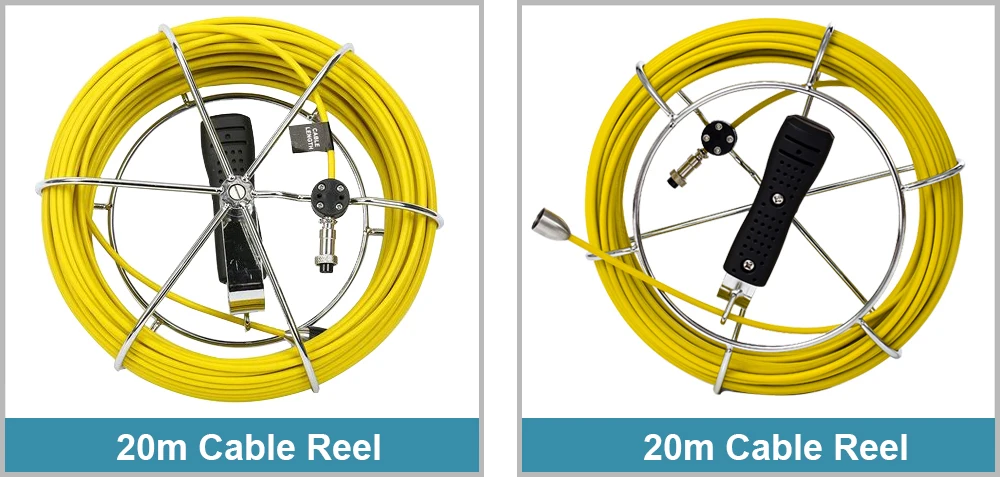 Заводская цена 23 мм камера головка 7 дюймов монитор 20 м кабель канализационная труба Инспекционная камера система используется для подземная Труба инспекции