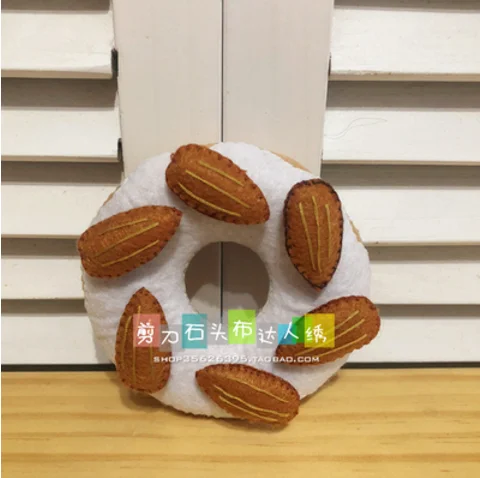 DIY food solid mixed bagel / donut Fabric Felt kit Non-woven cloth Craft DIY Sewing set Handwork Material needlework JDSTB