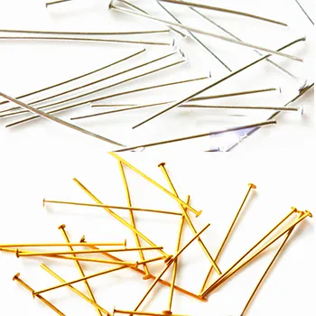 

Free Shipping Fashion Jewelry Accessories 500pcs/bag 40mm Gold/ Sliver copper ball pins for jewelry making metal connector