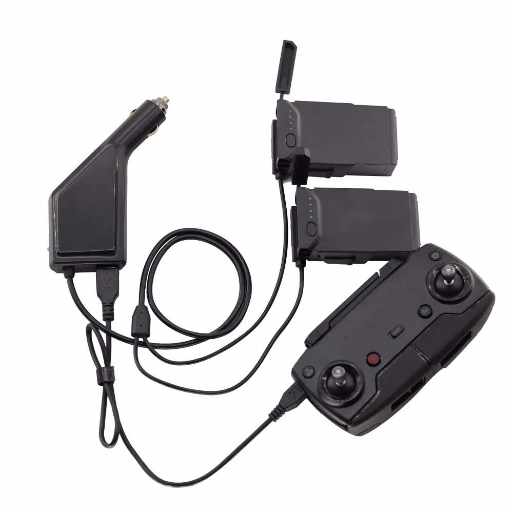 Limited Offer of  3-in-1 Mavic Air Car Charger Accessories Remote Control &2 Pcs Battery Charger for DJI Mavic Air tr