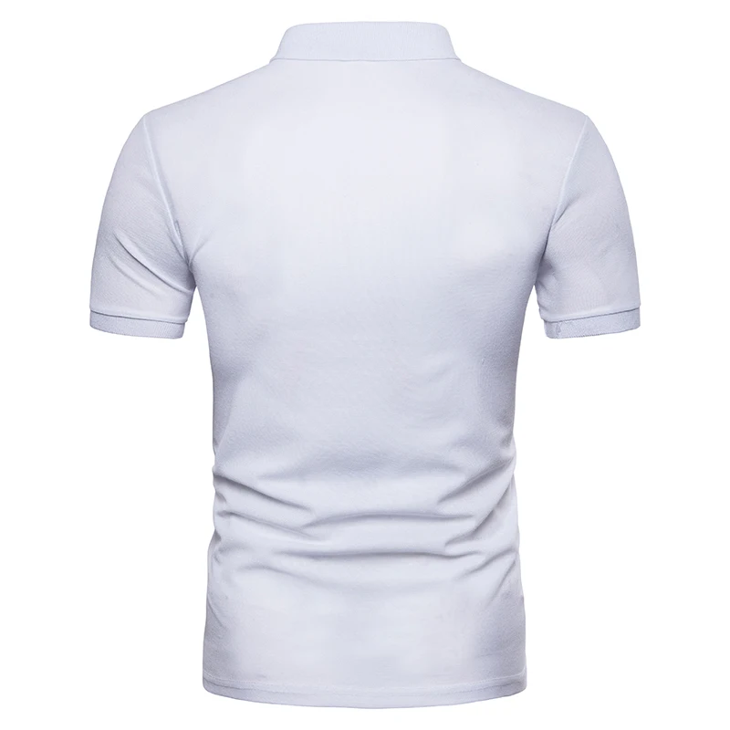 2018 New casual polo shirt men summer breathable fashion geometry patchwork pattern slim short sleeved polo Shirt EU/US size