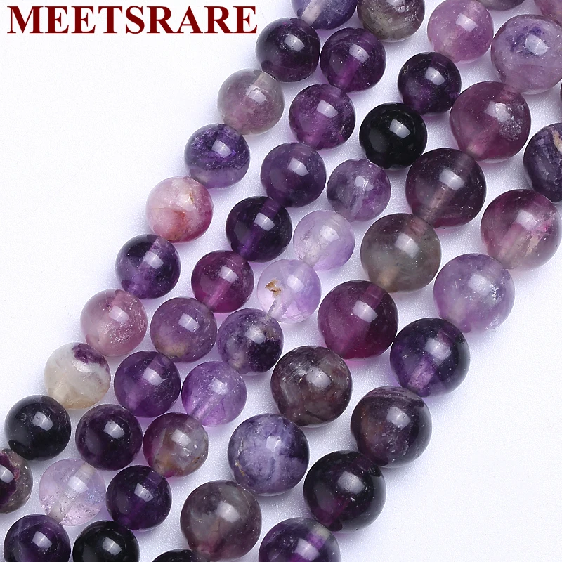 

Beautiful and good quality Natural Stone Purple Rhine Amethysts beads 15" strand 4 6 8 10 12 mm jewelry making