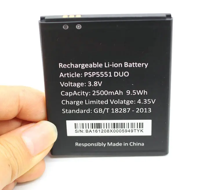 1x2500 мАч Сменный аккумулятор для Prestigio Grace S5 LTE PSP 5551 DUO мобильный телефон Batteria Batterij