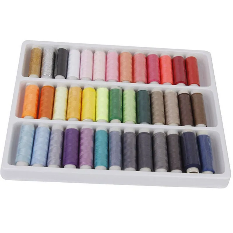39PCS Colorful Sewing Thread Spolyester Thread Strong And Durable