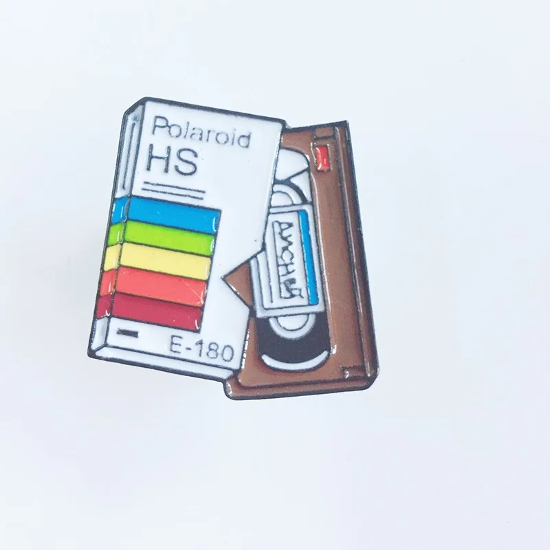 

Color Record Enamel Pin For Women Polaroid HS Brooch for Kids hijab pins Lapel Pin Hat Pins Denim Brooch Badge Fashion Jewelry