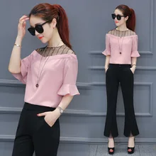 Летняя новая Корейская женская одежда рубашка модная свободная тонкая футболка женская рубашка с коротким рукавом летняя