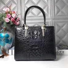 Модный дизайнерский женский красный кошелек из натуральной кожи аллигатора на молнии, маленькая сумка-тоут из крокодиловой кожи, женская сумка на плечо