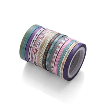 

AAGU 16 Patterns Cute Floral Slim Washi Tape Office Decorative Adhesive Tape High Quality Stationery Sticker DIY Decorative Tape