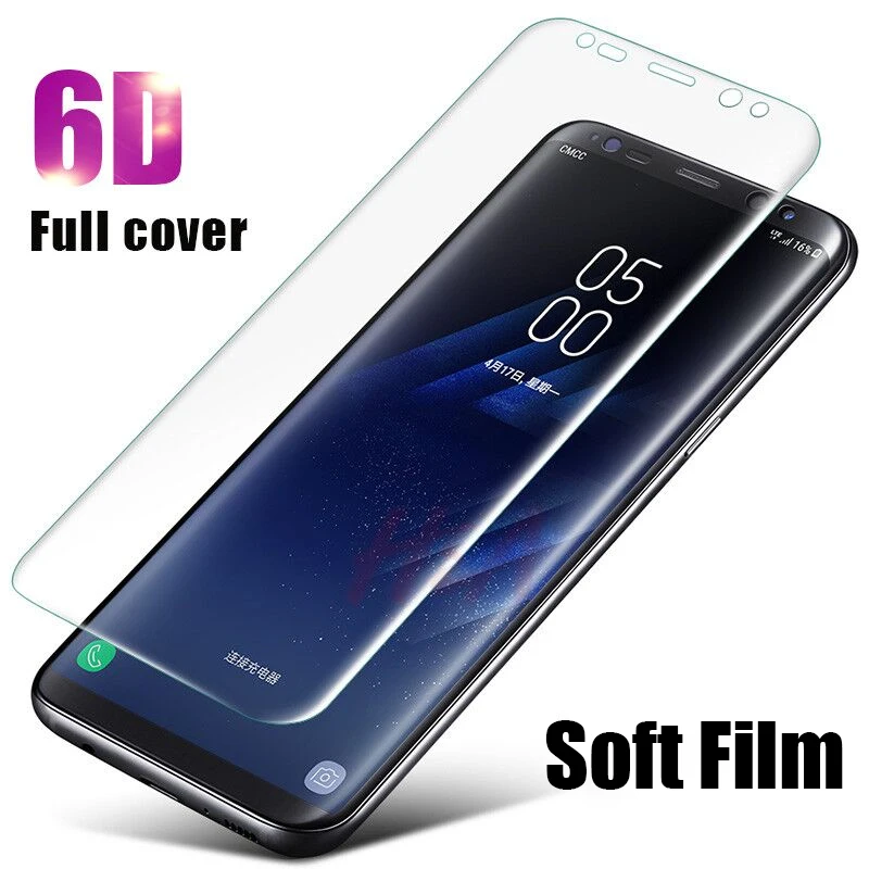 

6D Full Curved Screen Protector For Samsung Galaxy S9 S8 Plus S7 Note 8 9 Tempered Glass For Samsung S9 Note9 Soft film Glass