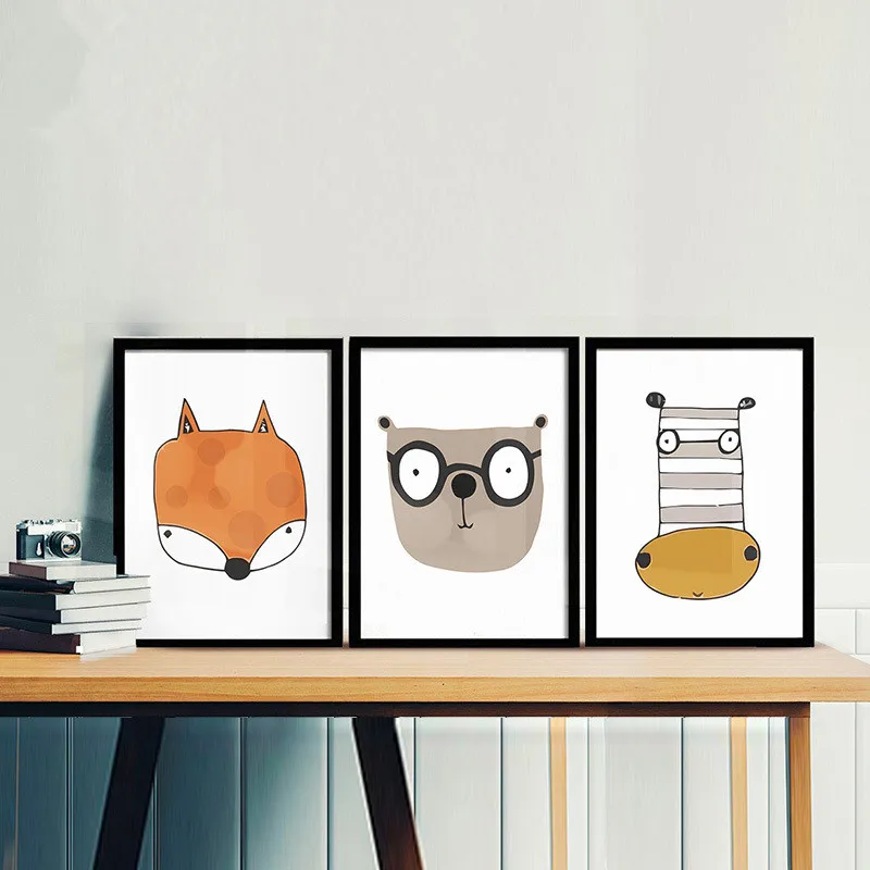 Modern-Minimalist-Nordic-Kawaii-Animals-Bear-Lion-Cat-Art-Prints-Poster-Kids-Room-Home-Decor-Wall (1)