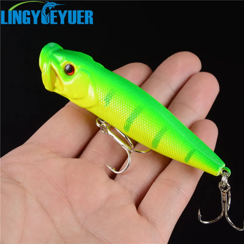  New Arrival 1 pcs Big Popper Fishing Lures 3d Eyes Bait Crankbait Wobblers Tackle Isca Poper Japan 