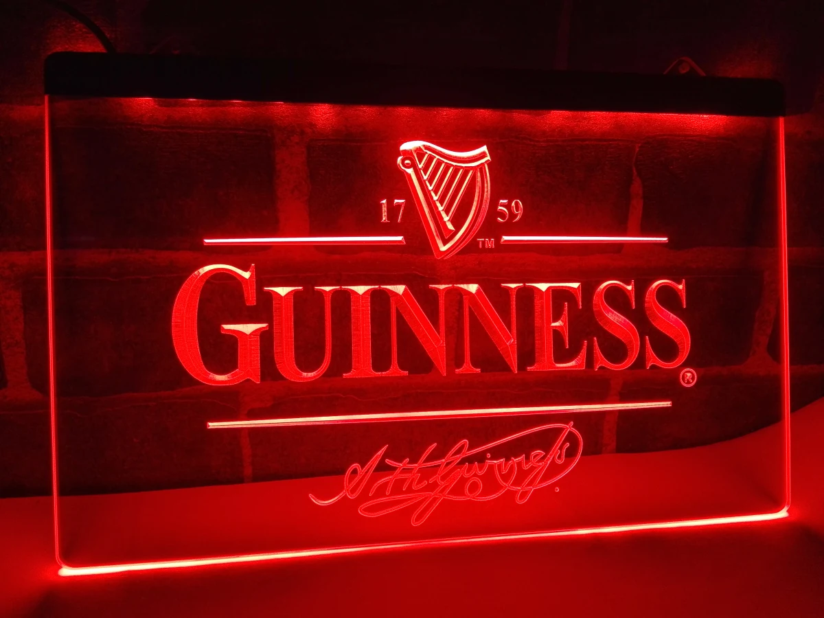 LE057-Guinness Alec Arth пивной бар-клуб свет Знак Домашний Декор ремесла