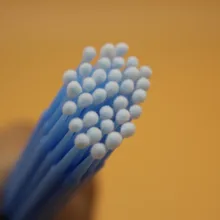 100 шт одноразовый макияж микро щетка хлопок тампоны наращивание ресниц Мини Хлопок мягк тампон Диаметр 2,5 мм для постоянного