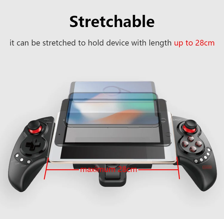 Bluetooth 4,0 Беспроводной игрового контроллера геймпад для iPad Android планшет смарт TV Портативный растягивающийся игровой контроллер Джойстик для мобильного телефона
