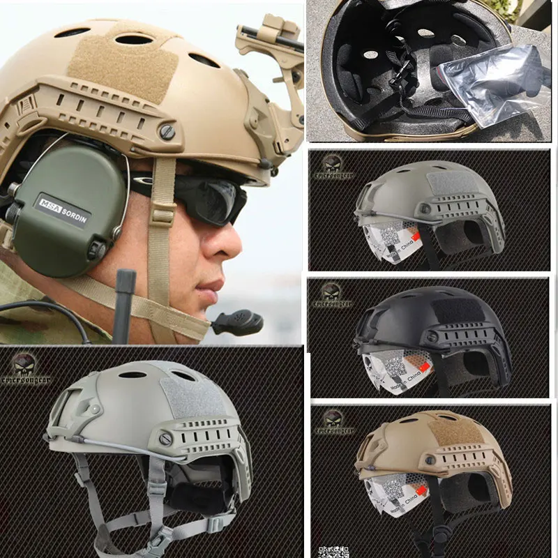 Акция: военный Быстрый Шлем Emerson Navy Seal с защитными очками быстрый базовый шлем для