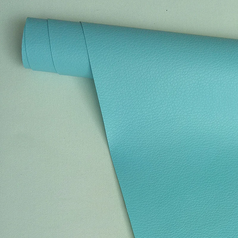 Meetee 50x137 см толщиной 0,5 мм самоклеящаяся искусственная Синтетическая кожа факсимильная ткань для дивана патч ремонт восстановленная сумка мягкая ткань - Цвет: sky blue