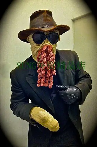 Novelty Winter Crocheted Men s Beard Hat Wortex People Mask Ski Cap Handmade Christmas Present Party