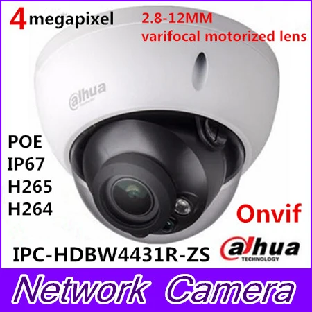 Original Dahua DH-IPC-HDBW4431R-ZS IP Camera 4MP 2688*1520 Varifocal Motorized Lens Support POE Replacement for IPC-HDBW4300R-Z