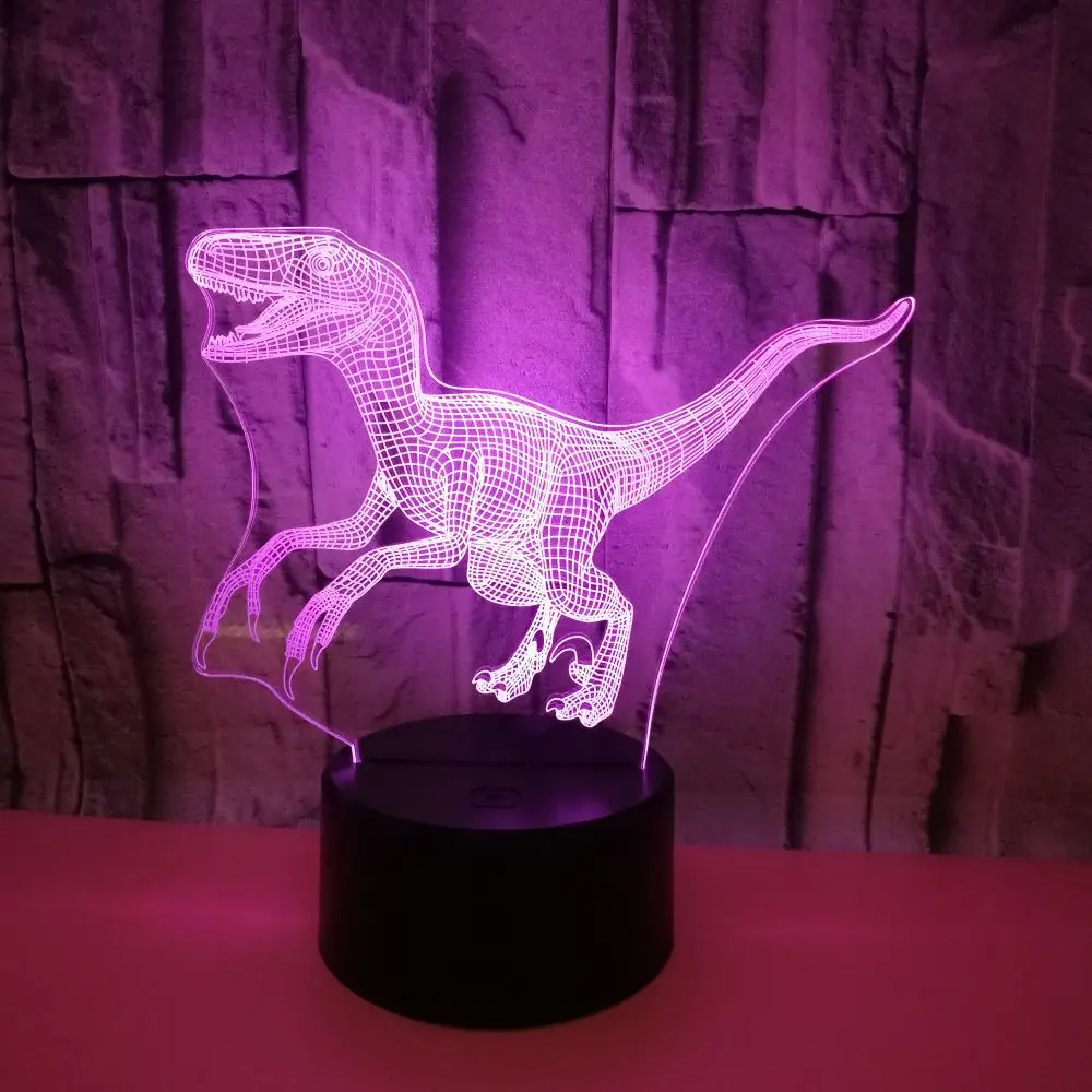 Импортные товары динозавр 3d лампа Красочный светодиодный визуальный подарок украшение атмосферу 3d маленький стол светодиодный ночник