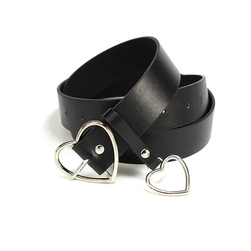 

NewFashion Leather Belts for Women Metal Heart Buckle Corset Belt Wedding Party Dress Decor Streetwear Beltcinturones Para Mujer