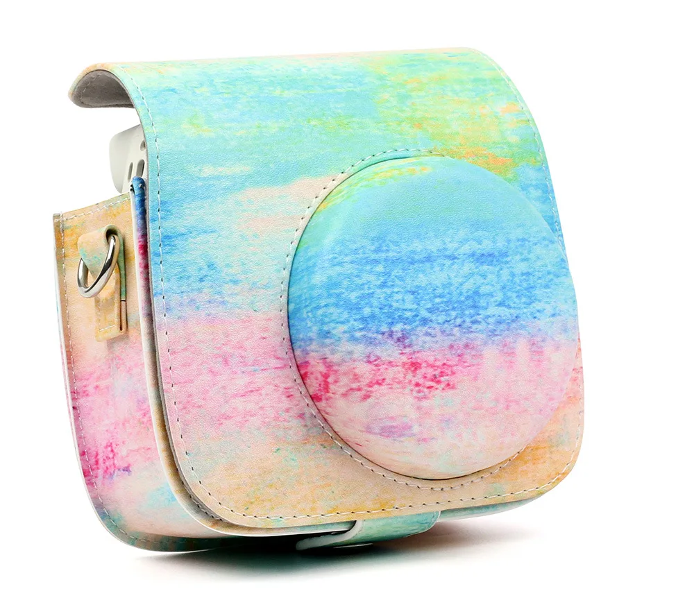 Cena Fujifilm Instax Mini 9 8 8 + akcesoria do kamery artysta oleju farby PU skóra natychmiastowy aparat torba na ramię Protector pokrywy skrzynka etui