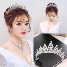 Novo Cabeca Bridal Joias de Casamento Acessorios Para o Cabelo perola Pentes Tiaras E Coroas Meninas Da Dama