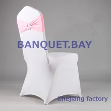 Для свадьбы Розовый цвет 100 шт. спандекс стул группа с упругой пряжкой