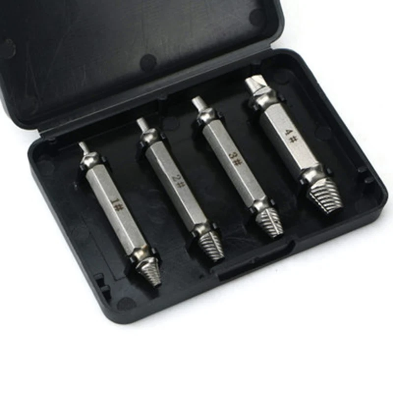 4PCS Quick Extractors Removal Tool Set for Slide Damaged Screw Extractor Drill Bits Power Tools Parts Dropshipping