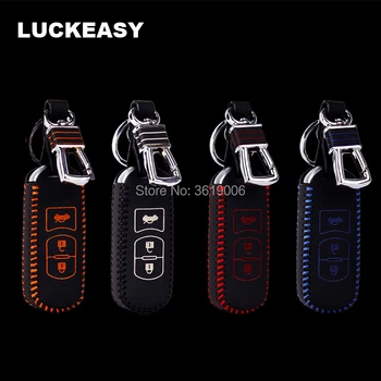 

LUCKEASY High-quality Smart Key Keyless Remote Entry Fob Case Cover with Key Chain For Mazda 3 Axela atenza CX-5 CX-7