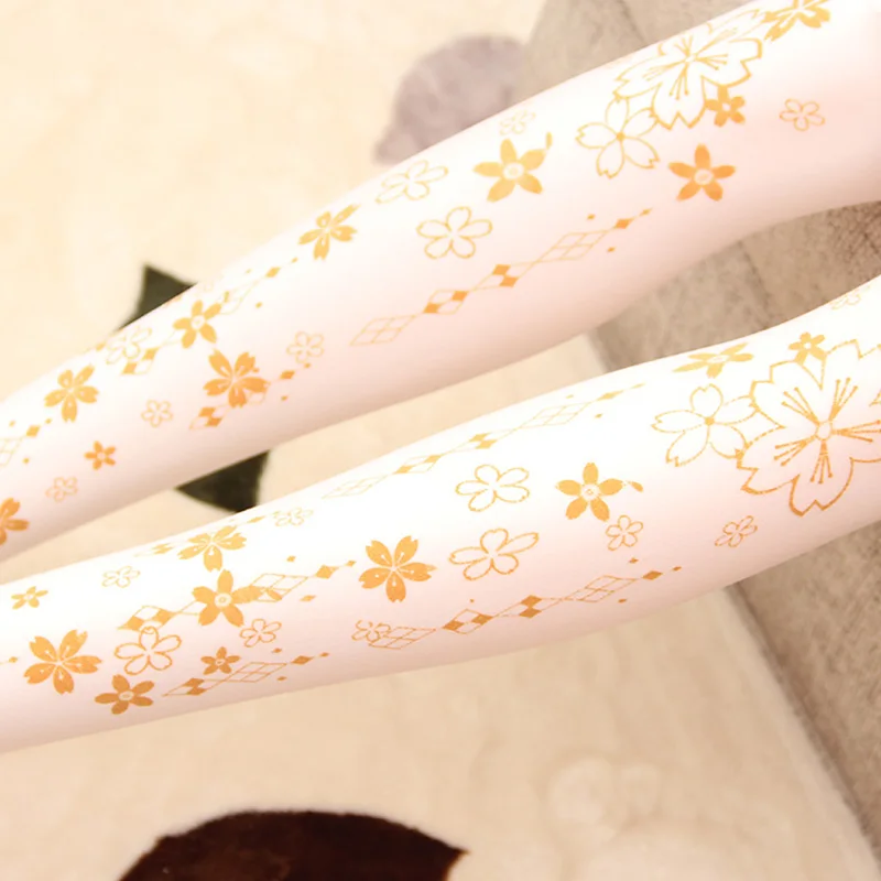 Гетры Лолита японский вишневый цвет положить Лолита их позолота колготки Прекрасная принцесса колено высокие носки весной - Цвет: 100 d white