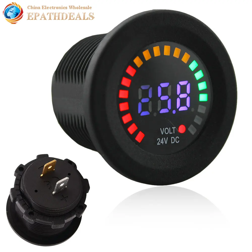 

DC 24V Universal LED Display Digital Car Voltmeter Socket Volt Voltage Meter Gauge Tester for Auto Motorcycle